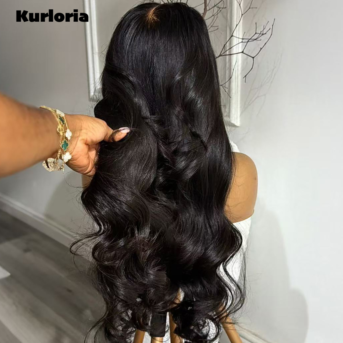 100% Human Hair Natural Black  - Glueless Wear And Go Human Hair Wig ulasan dan harga