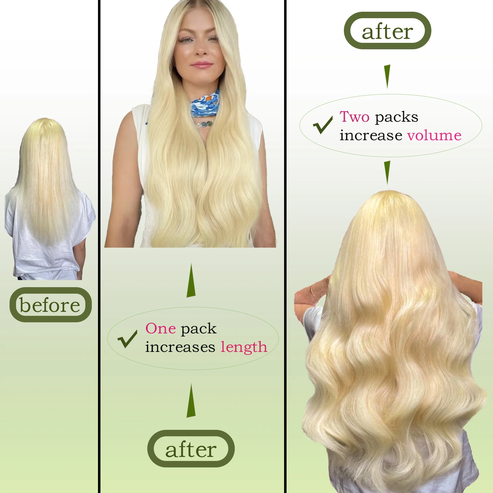 Natural Black Straight PU Clip - Seamless Clip In Hair Extensions Human Hair ulasan dan harga