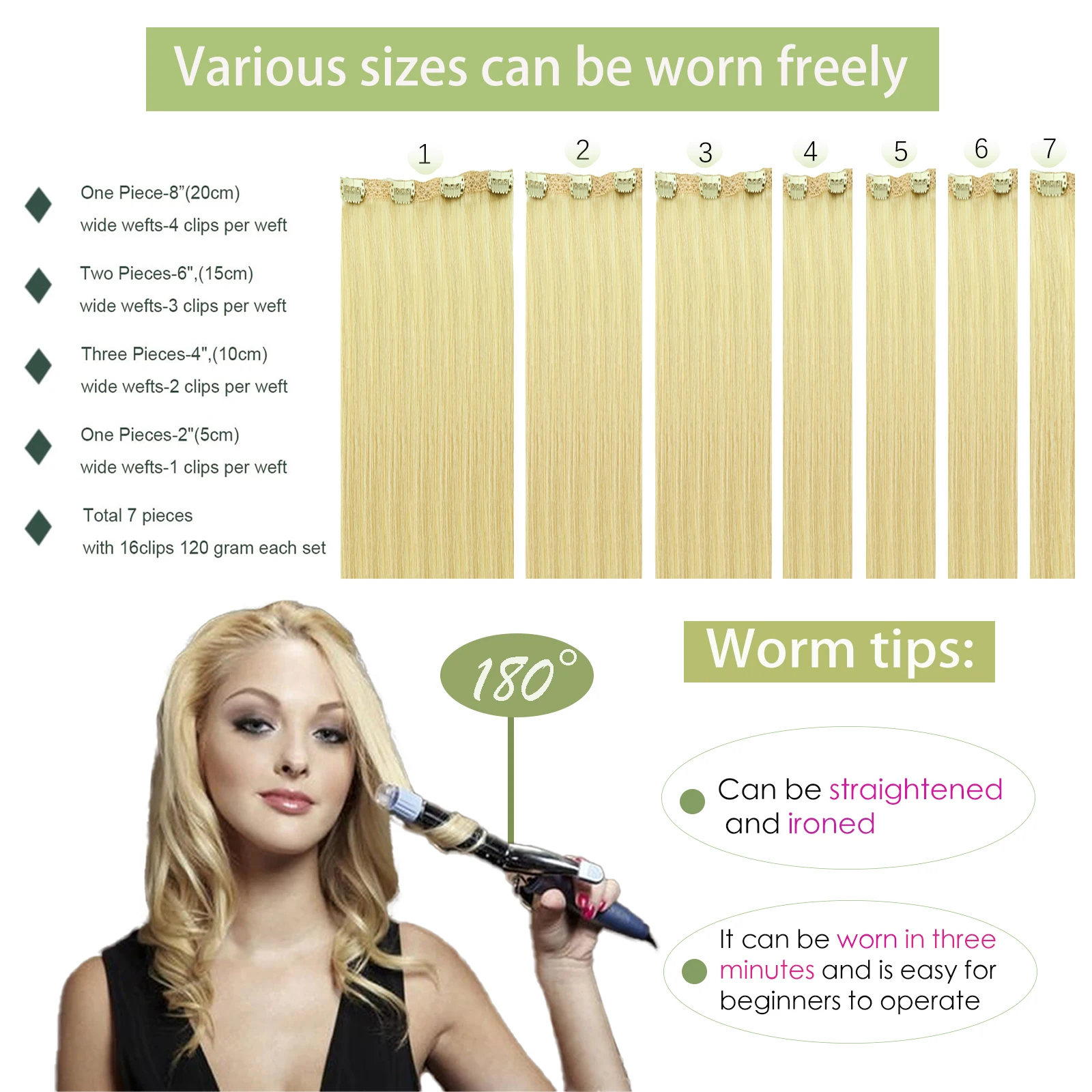 Natural Black Straight PU Clip - Seamless Clip In Hair Extensions Human Hair ulasan dan harga