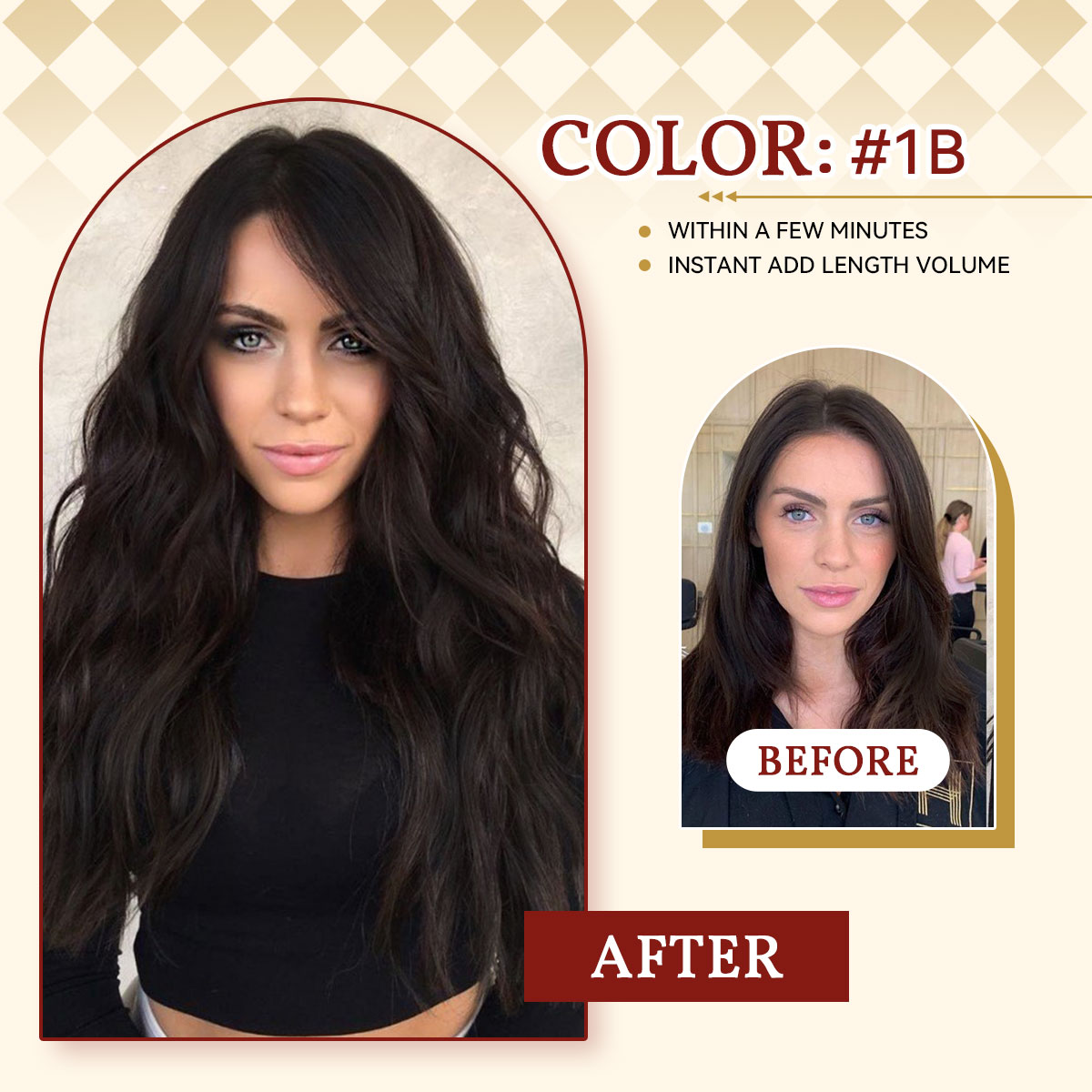 12A Natural Wave Clip Ins Hair - Seamless Clip In Hair Extensions Human Hair ulasan dan harga