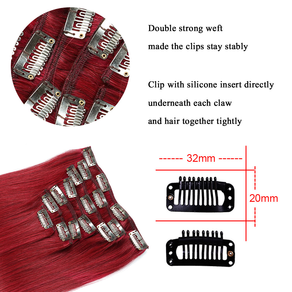 Clip In Hair Extensions Real H - Seamless Clip In Hair Extensions Human Hair ulasan dan harga