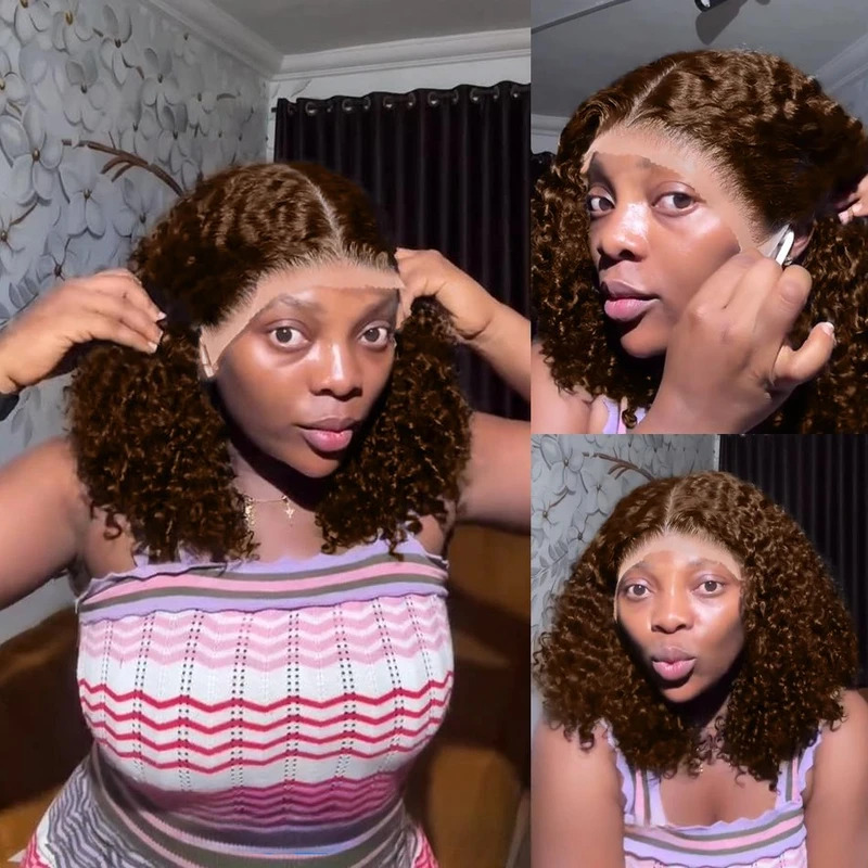 Curly Short Bob Wig Human Hair - Glueless Wear And Go Human Hair Wig ulasan dan harga
