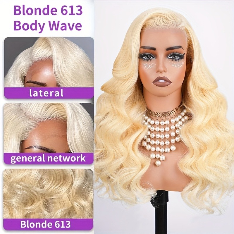 613 Lace Front Wig Human Hair  - 613 Blonde Body Wave Lace Front Wig ulasan dan harga