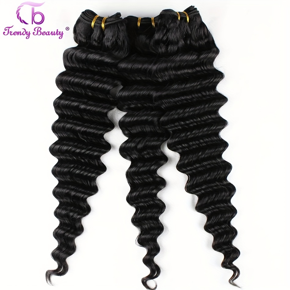 Brazilian Deep Wave Hair With  - Deep Wave 3 Bundles With Closure ulasan dan harga