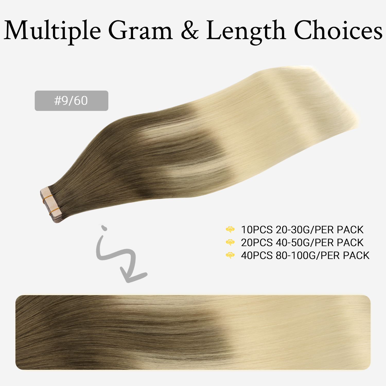 Sunmofavo Invisible Tape In Ha - Invisible Tape In Extensions Real Hair ulasan dan harga