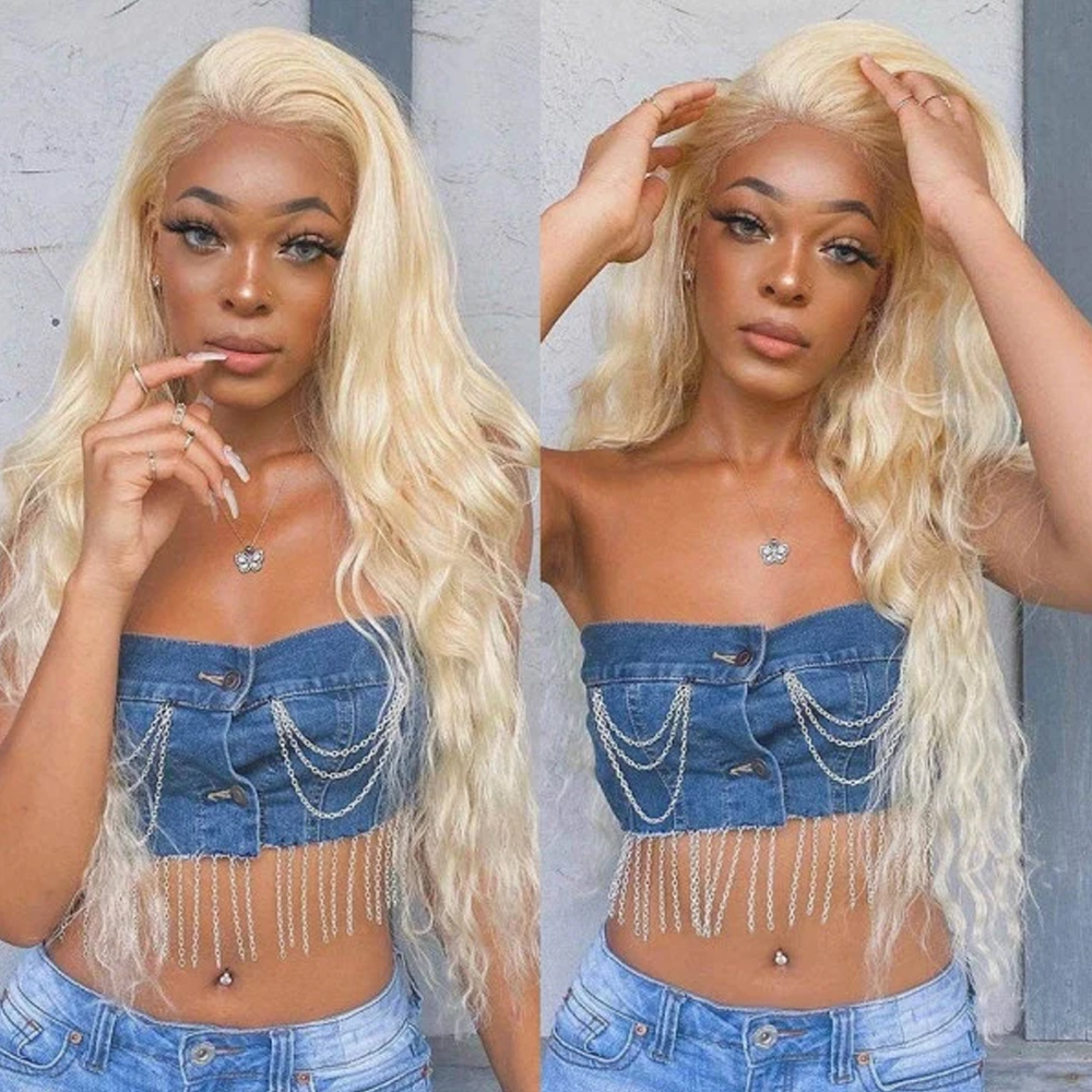 Invisible Drawstring 360 Hd La - 613 Blonde Body Wave Lace Front Wig ulasan dan harga